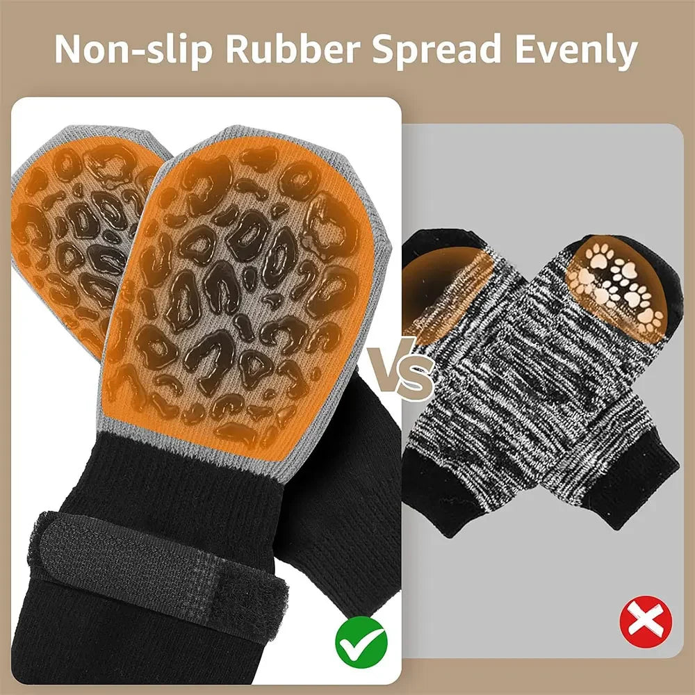 Dog Paw Protectors 4PCS Anti-Slip Boots for Outdoor Walking