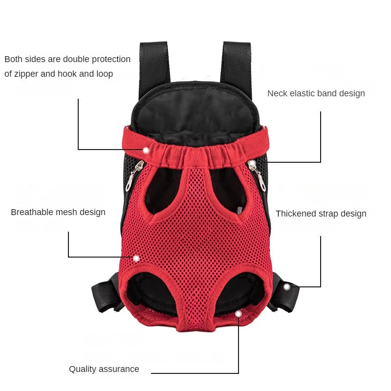 Pet Carrier Backpack – Breathable Mesh Bag for Small Dogs & Cats