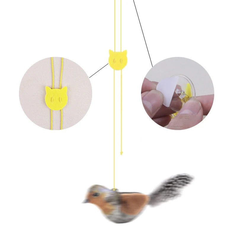 Bird Cat Toy with Catnip, Feather & Plush Design for Kittens