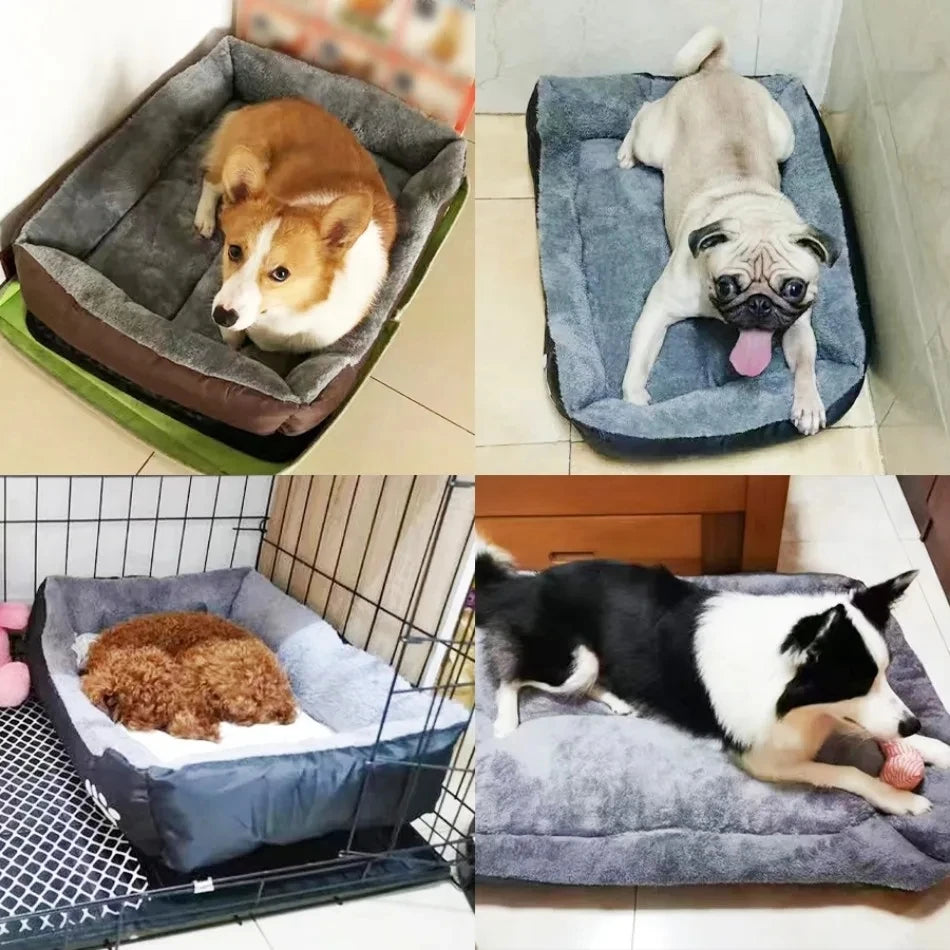 Soft Dog Sofa Bed – Washable Waterproof Warm Bed for Medium Dogs
