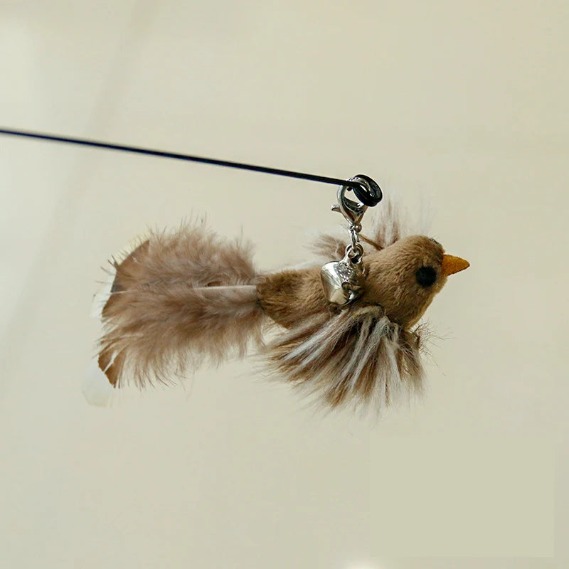 Cat Feather Wand Toy – Interactive Bell Teaser Replacement