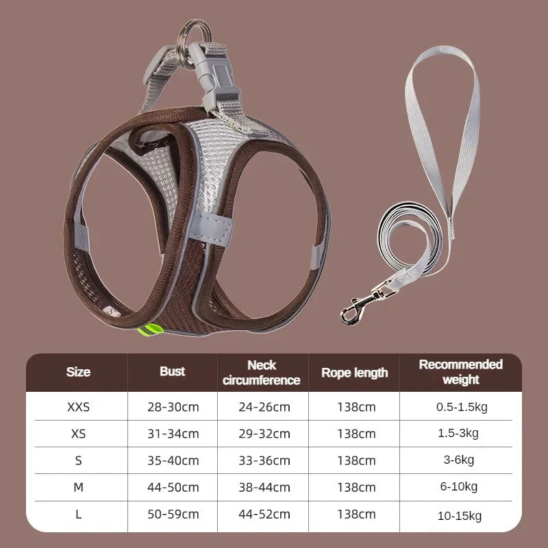 A comfortable, adjustable harness with reflective detailing for everyday pet walks.