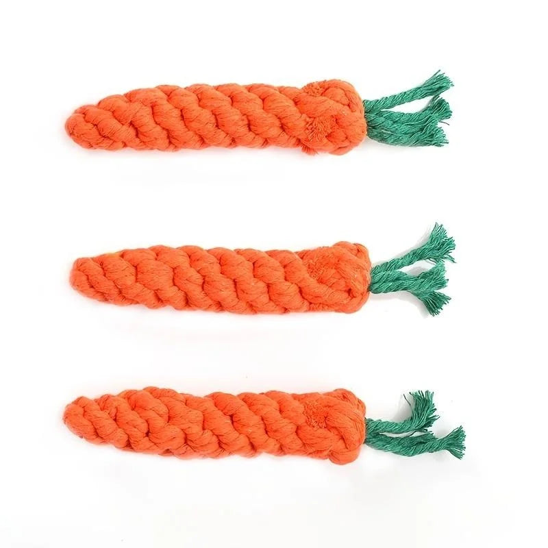 Dog Rope Toy – Carrot Shape Cotton Chew Toy