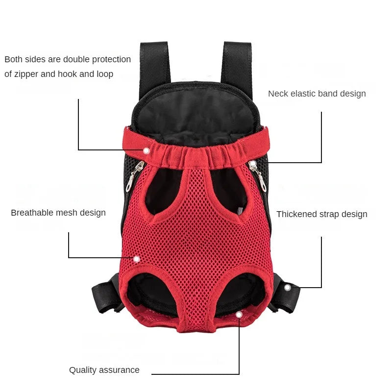 Pet Carrier Backpack – Breathable Mesh Bag for Small Dogs & Cats