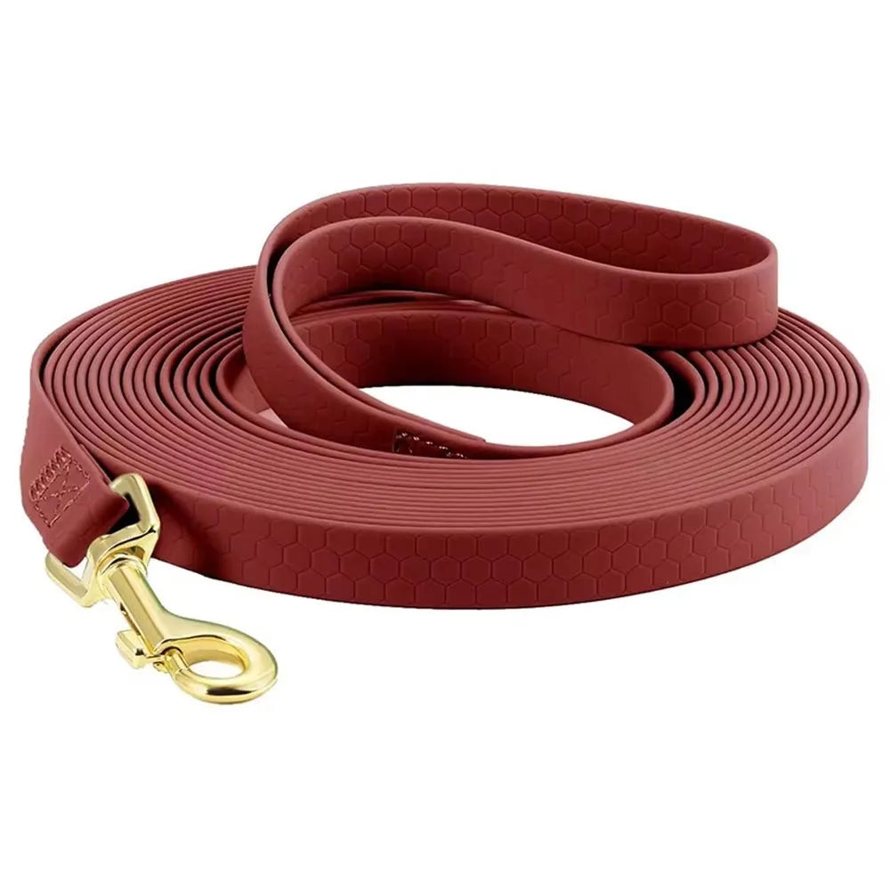 PVC Dog Leash – Waterproof Honeycomb Texture with Quick-Release Buckle