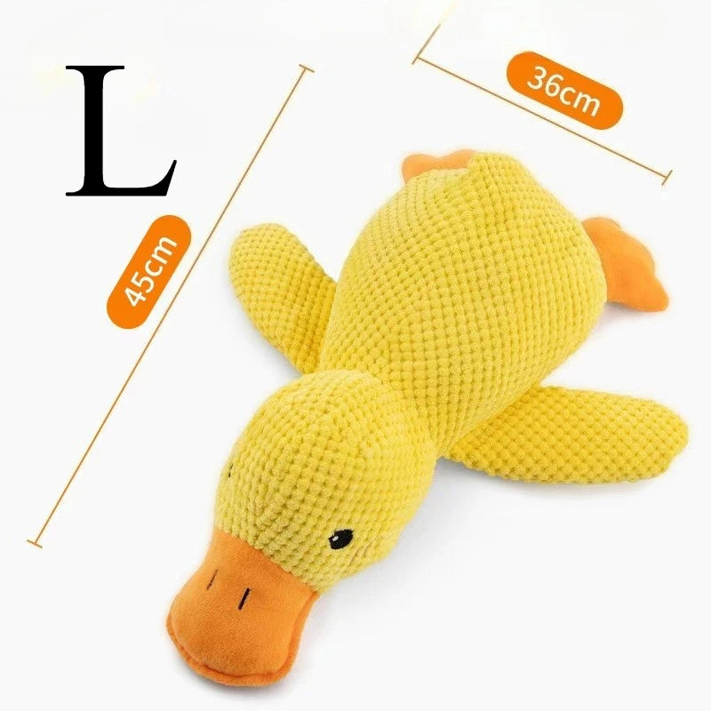 Plush Dog Toy Duck Squeaky Chew Toy for Small & Large Dogs