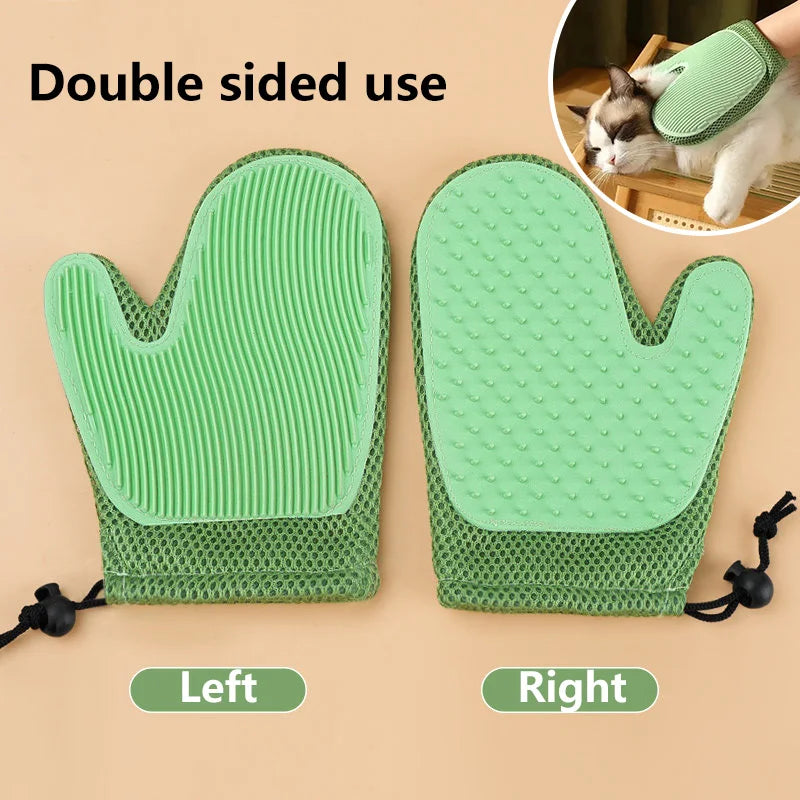 Pet Grooming Glove – Hair Removal & Massage Brush