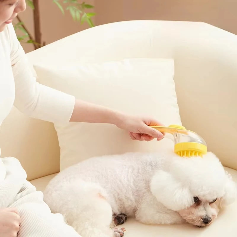 Pet Grooming Brush – Soft Silicone Massage Comb
