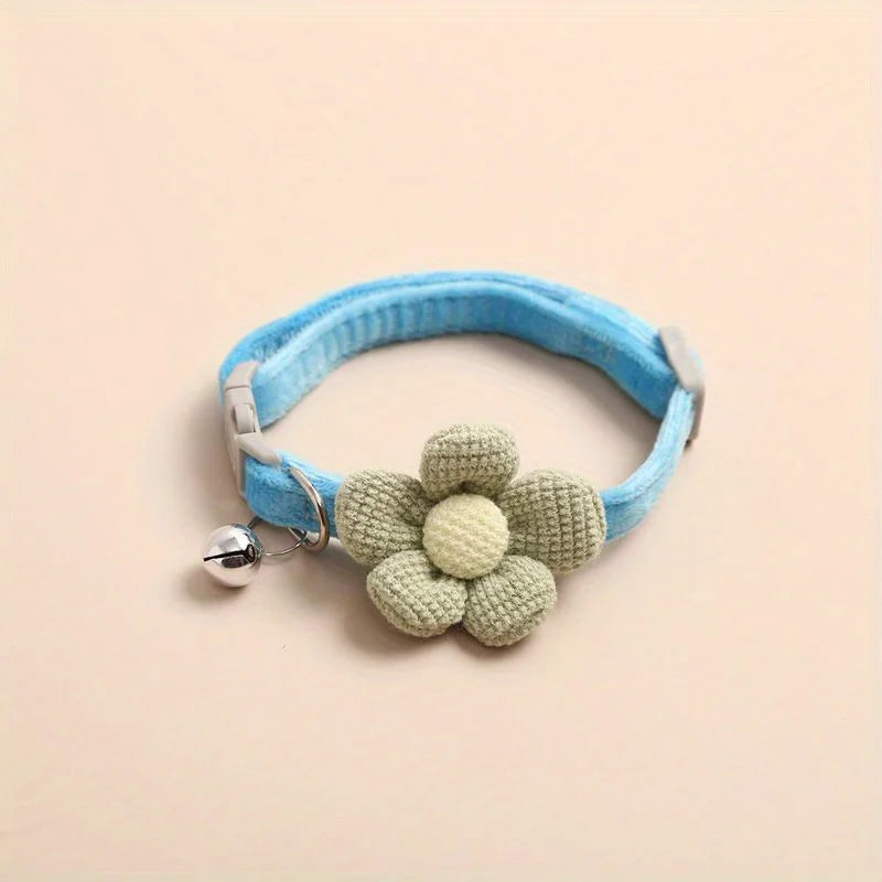 Plaid Cat Collar with Tie Bow, Adjustable Nylon Pet Accessory
