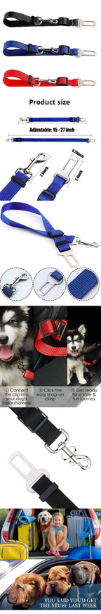 Dog Car Seat Belt Adjustable Nylon Safety Harness for Pet Travel