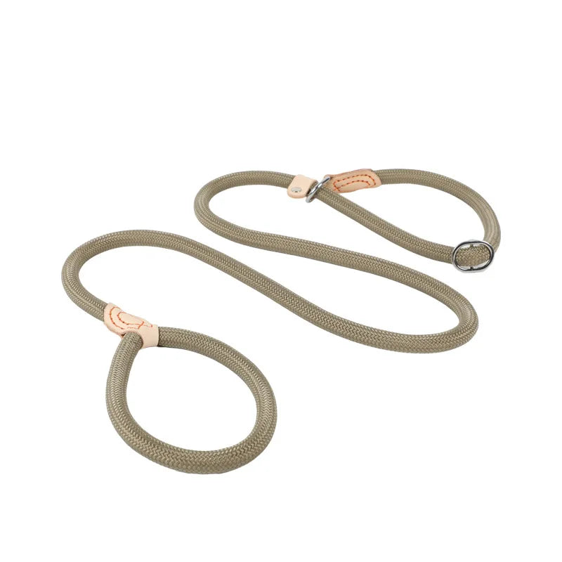 Slip Lead Dog Leash – Adjustable Braided Rope for Large Dogs