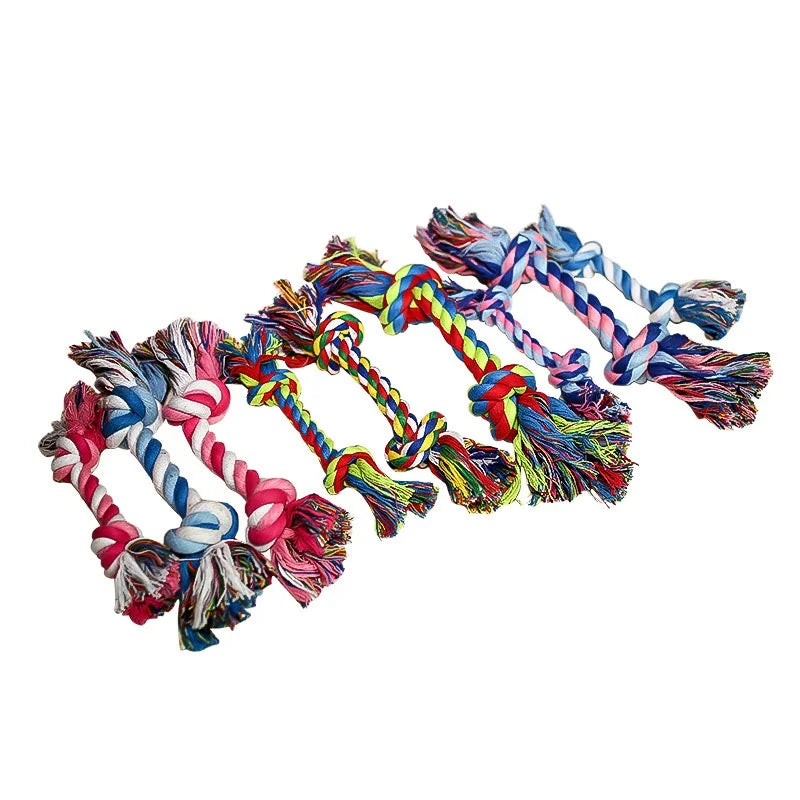 Dog Rope Toy Double Knot Chew & Tug Toy for Puppies