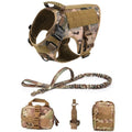 Tactical Dog Harness – 1000D Nylon Vest With Leash Set