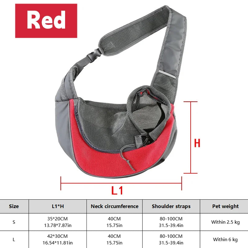 Dog Sling Carrier – Breathable Small Dog Backpack for Travel
