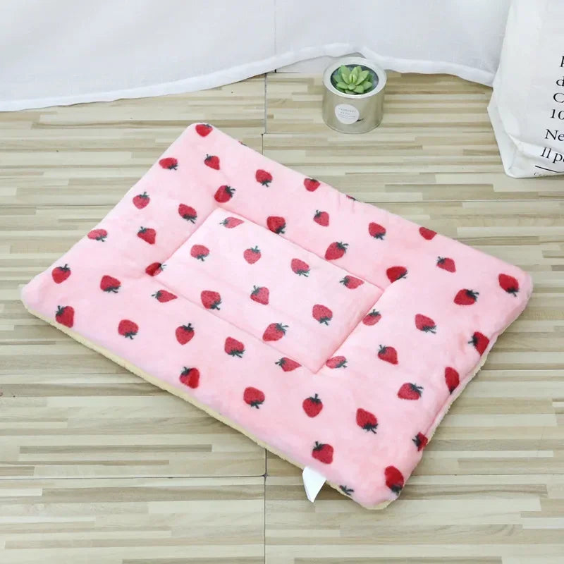 Cat Bed Mat – Double-Sided Plush Washable Bed for Cats & Small Dogs