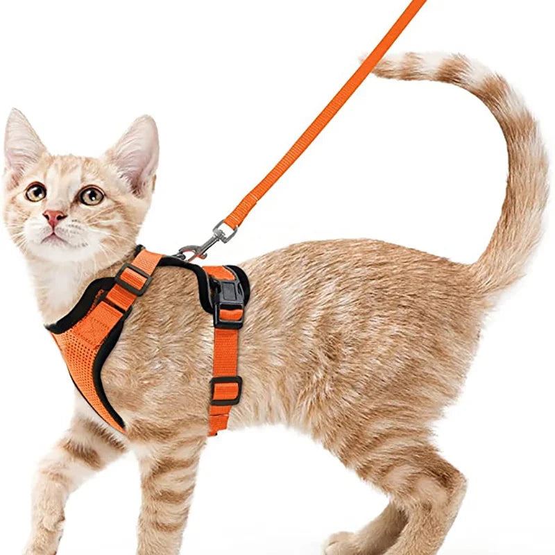 Cat Harness and Leash – Soft Adjustable Vest for Walking