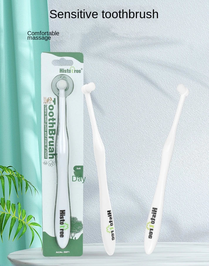 Round Head Dog & Cat Toothbrush - Soft Oral Cleaning