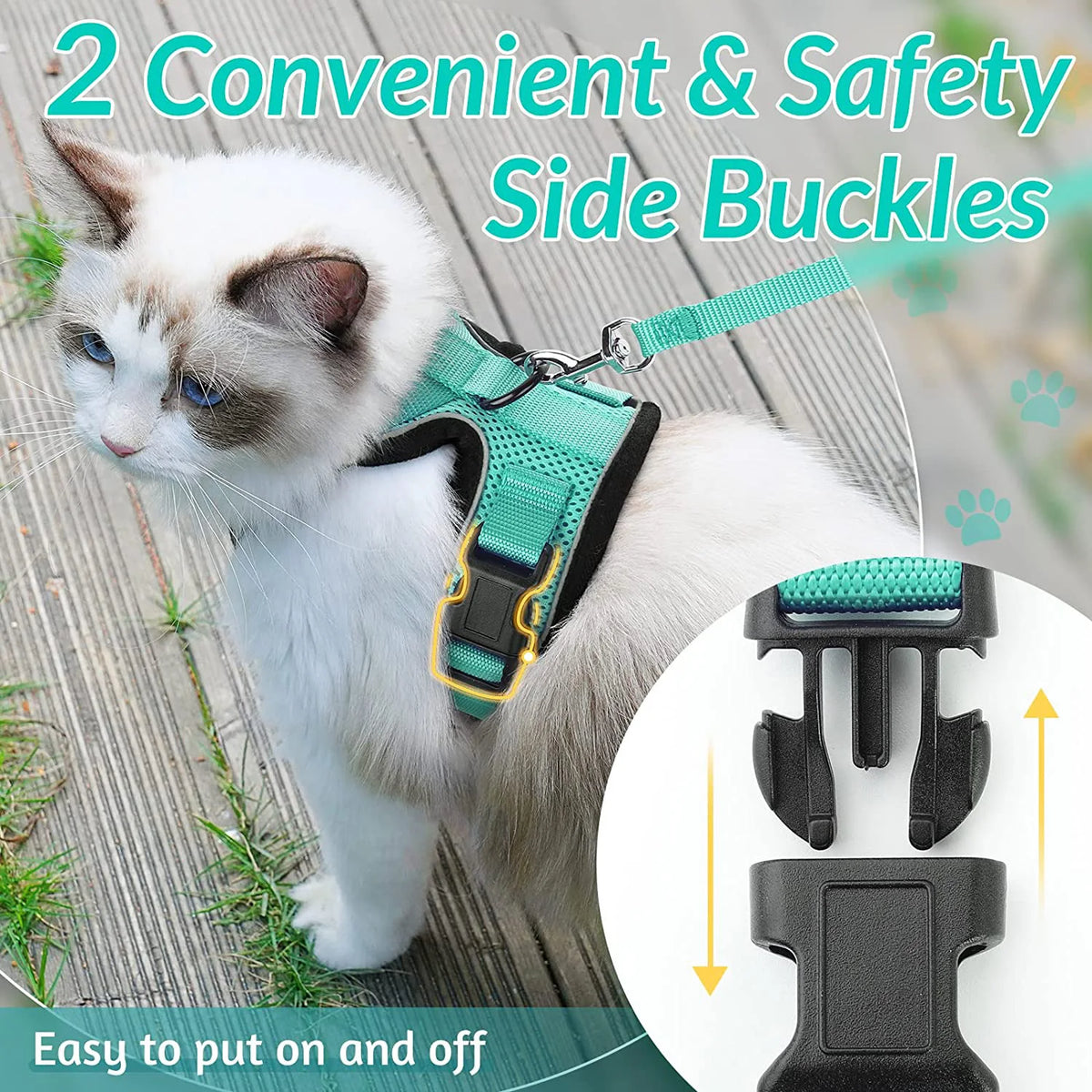 Cat Harness and Leash Set – Adjustable Vest for Walking