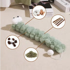 Plush Cat Chew Toy – Caterpillar Catnip Pillow for Cats