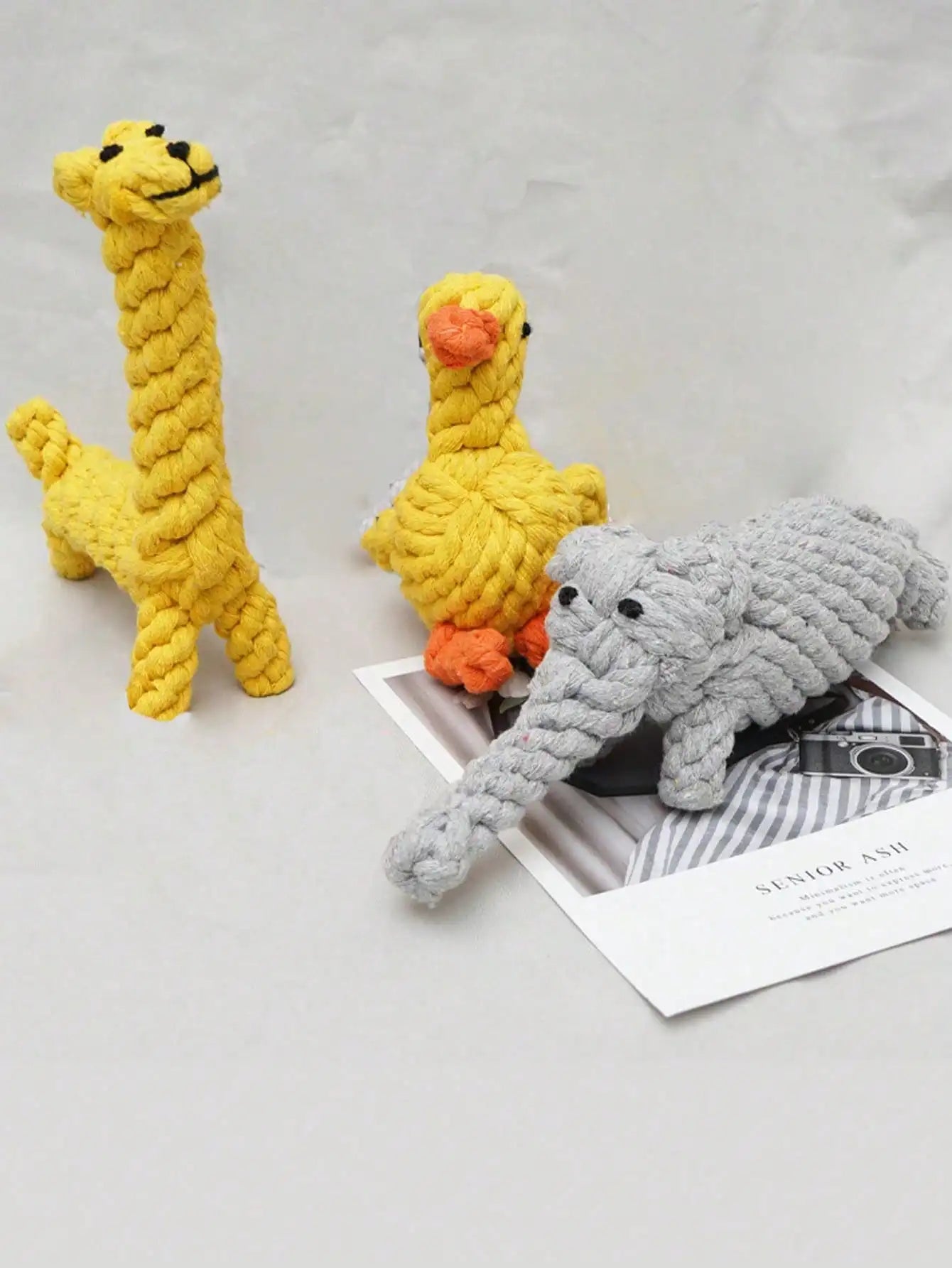 1pc rope knot grinding teeth resistant hand-woven animal cotton rope small and medium-sized dog pet dog toys
