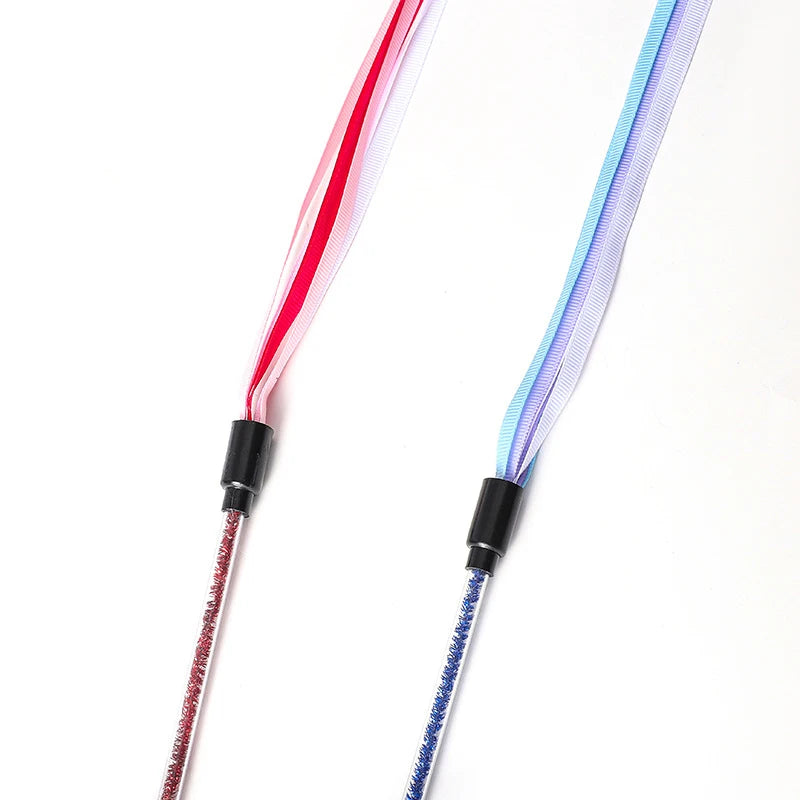 Cat Teaser Wand Long Ribbon Interactive Toy for Kittens