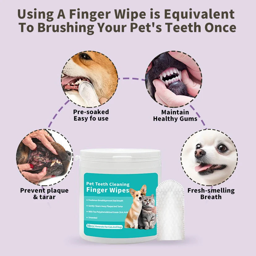 Finger Toothbrush for Dogs & Cats Pet Teeth Cleaning