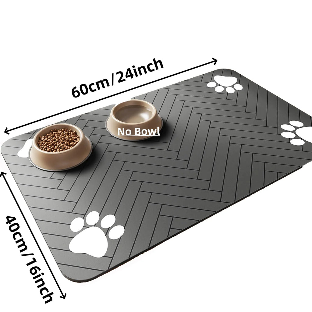 Pet Feeding Mat, Absorbent Waterproof Bowl Mat for Dogs & Cats