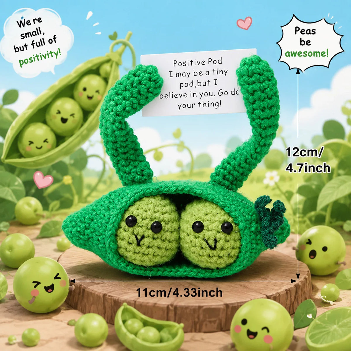 Crochet Plush Pocket Hug Doll, Handmade Mini Plush Gift
