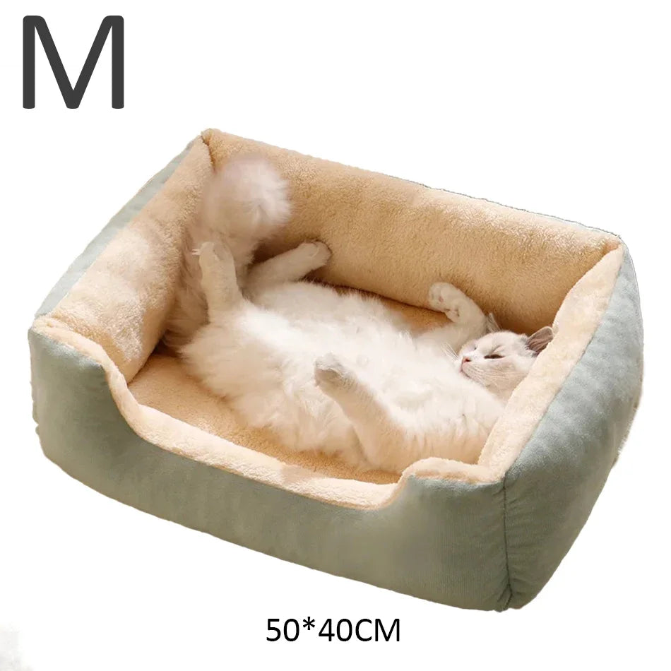 Plush Cat Bed Soft Cushion Pet Bed for Cats & Small Dogs