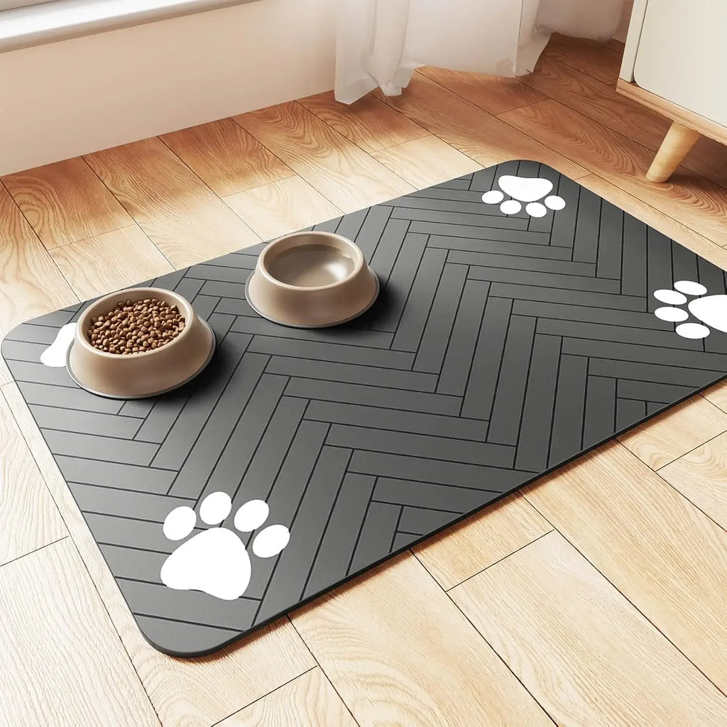 Pet Feeding Mat, Absorbent Waterproof Bowl Mat for Dogs & Cats