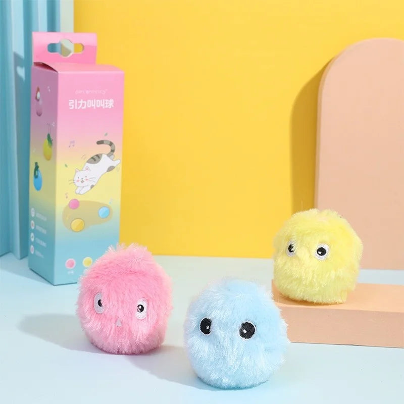 Interactive Cat Toy Ball – Plush Catnip Squeaky Toy