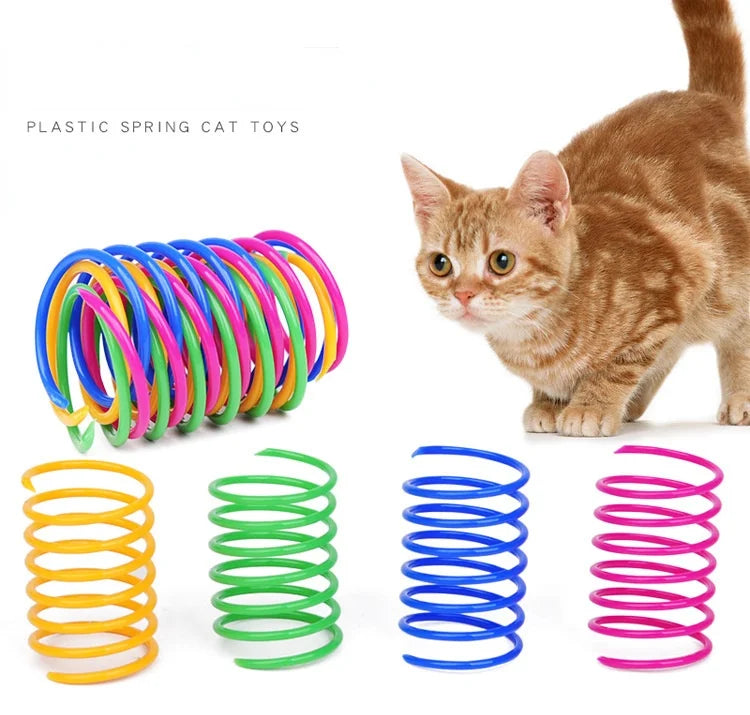 Spiral Cat Toy – Interactive Colorful Spring Toy for Cats