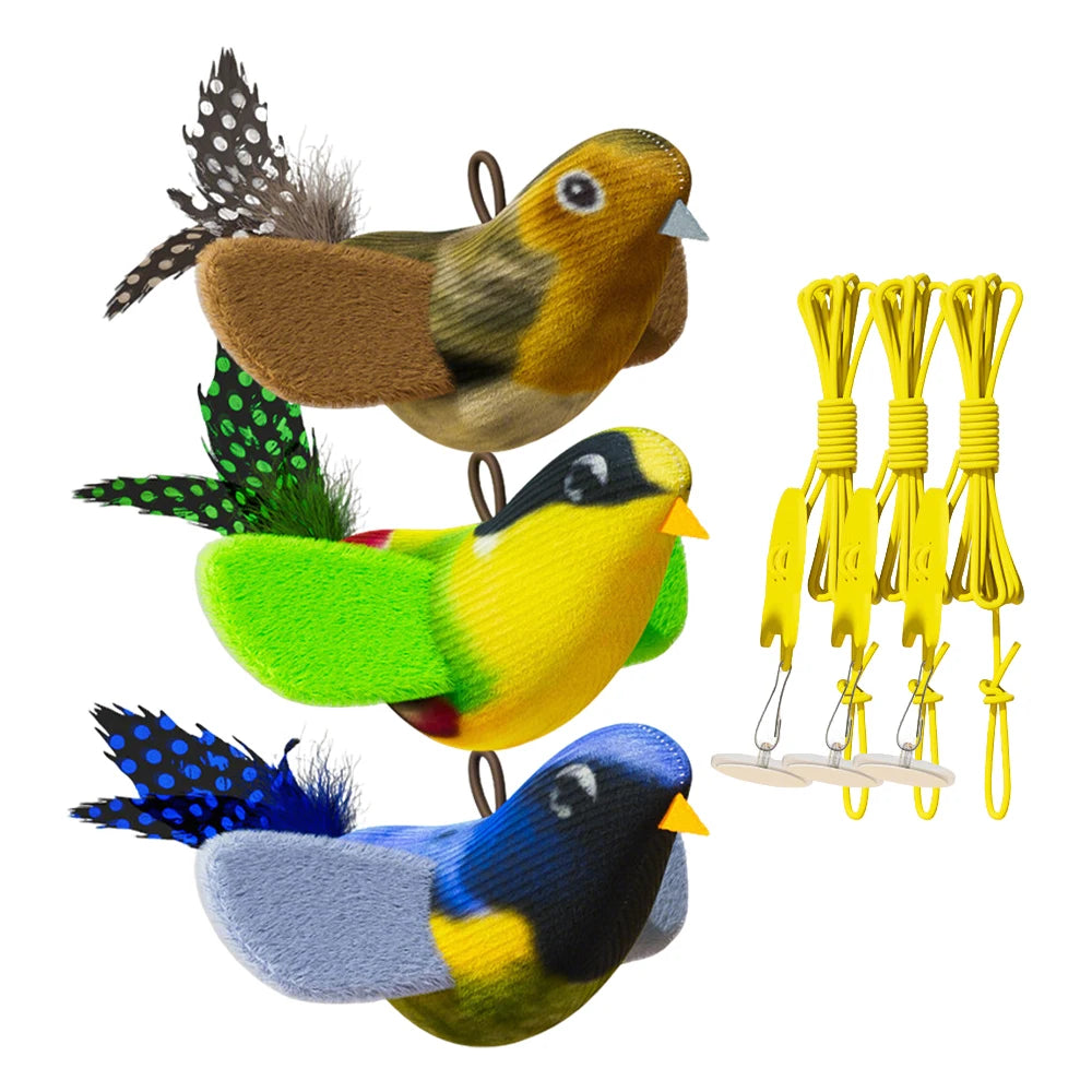 Interactive Bird Cat Toy – Plush Hanging Teaser Toy for Indoor Cats