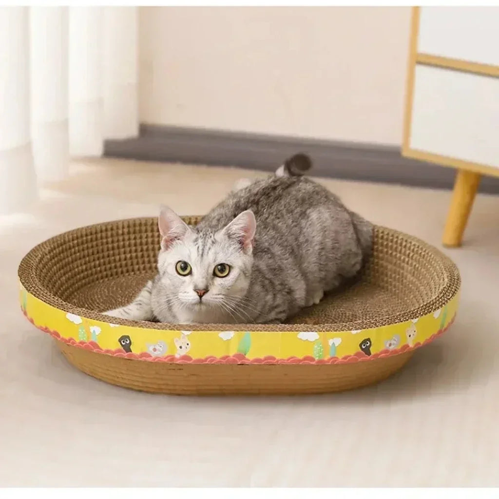 Cardboard Cat Scratcher – Corrugated Scratching Board & Lounger