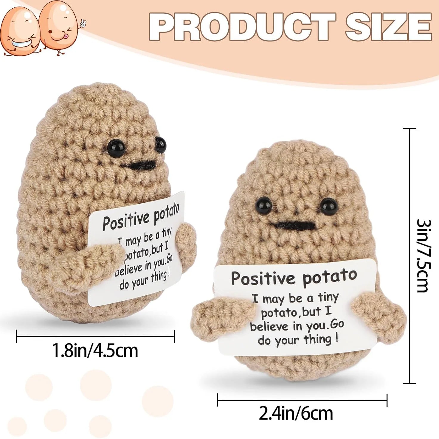 Crochet Plush Pocket Hug Doll, Handmade Mini Plush Gift
