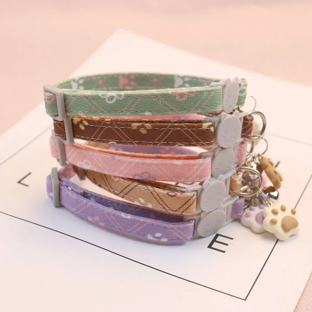 Breakaway Cat Collar with Bell – Adjustable Kitten & Small Dog Collar