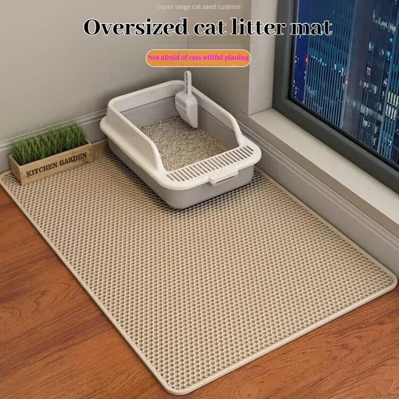 Cat Litter Mat – 2-Layer Waterproof Sand Trapping Mat