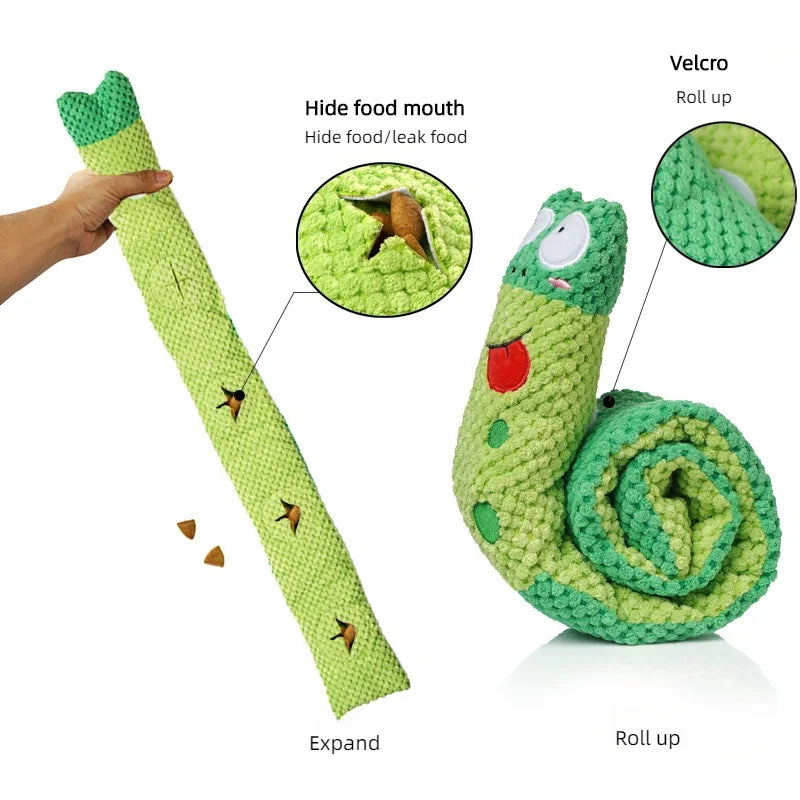 Interactive Dog Puzzle Toy – Plush Squeaky Food Feeder for Dogs