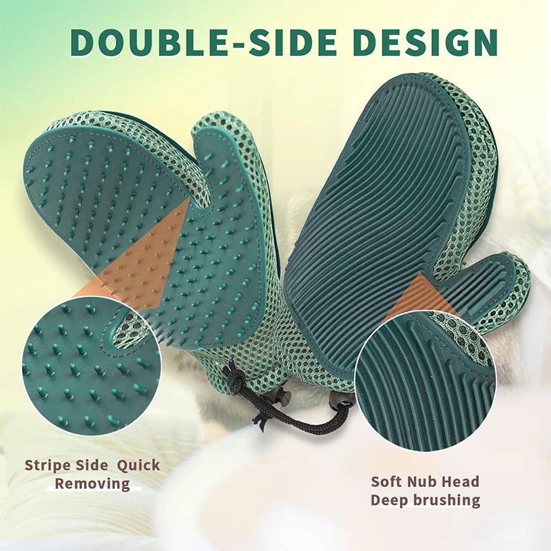 Pet Grooming Glove – Hair Removal & Massage Brush
