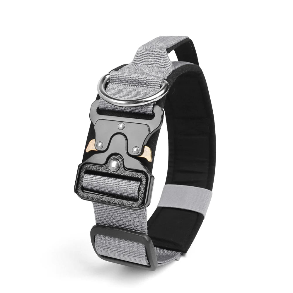 Tactical Dog Collar for Medium & Large Dogs, Padded Adjustable