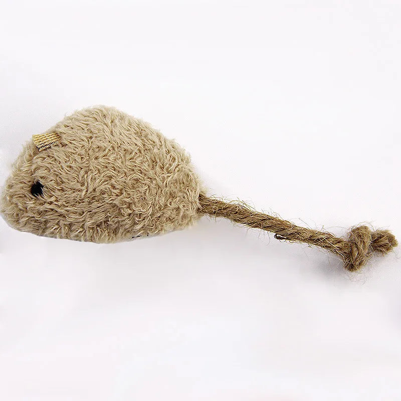 Plush Mouse Cat Toy – 3-Piece Interactive Set for Kittens