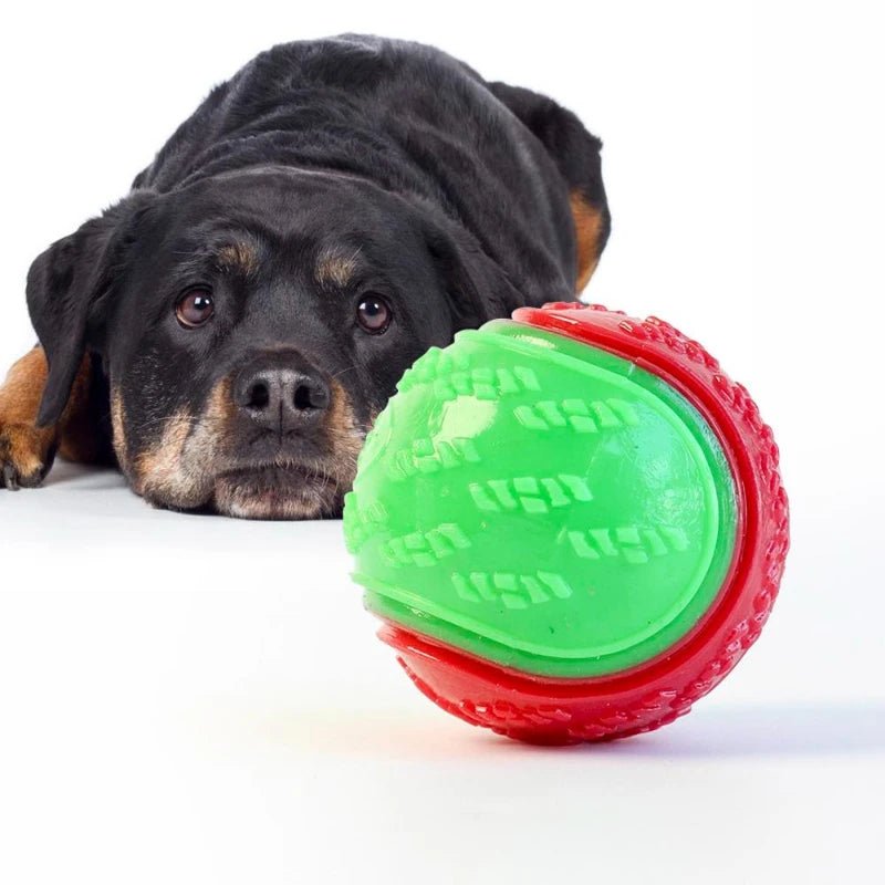 Dog Chew Ball Toy – 6.5cm Rubber Squeaky Puppy Toy