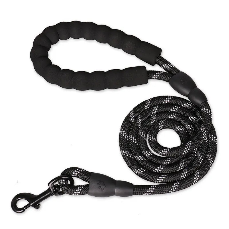 Reflective Dog Leash – Nylon Walking Lead with Quick Release