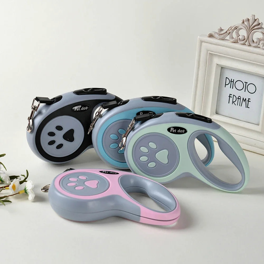 Retractable Dog Leash Nylon Automatic Extending 3M & 5M