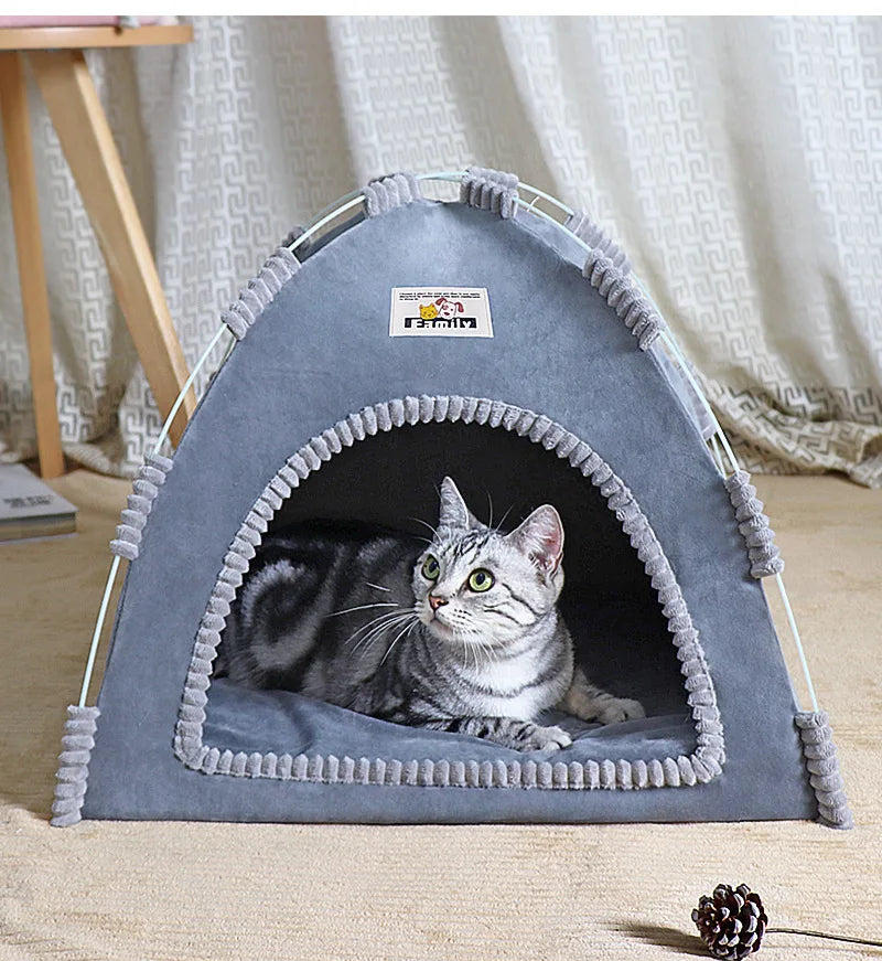 Foldable Cat House – Portable Four-Season Pet Tent