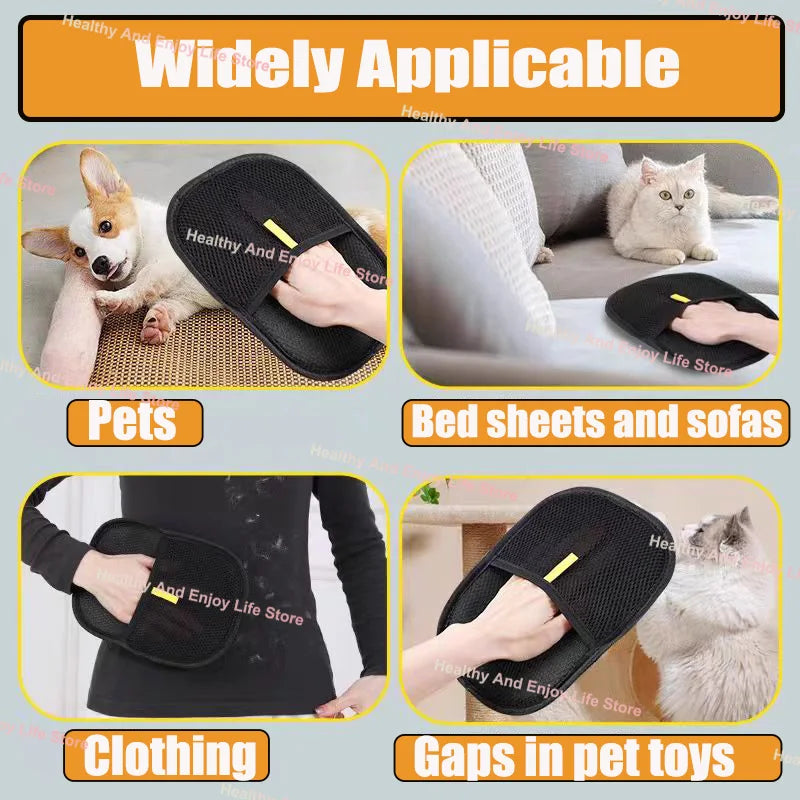 Pet Hair Removal Glove – Double-Sided Dog & Cat Grooming Tool
