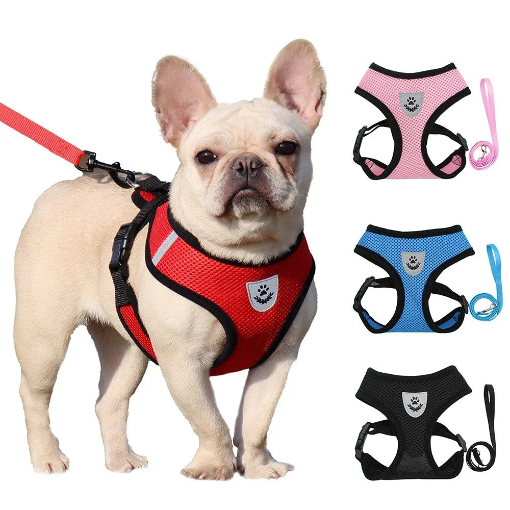 Puppy Harness, Soft Reflective Adjustable Harness with Leash