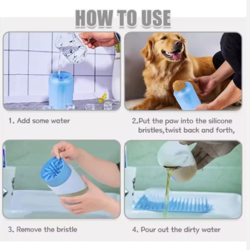 Dog Paw Cleaner Cup – Portable Silicone Paw Washer for Dogs