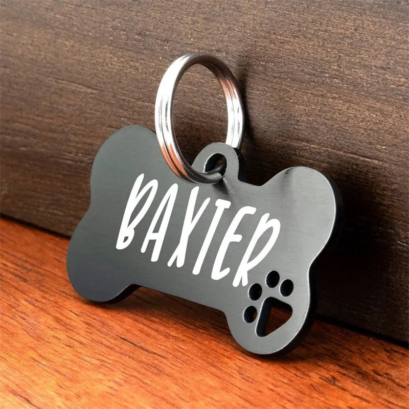 Personalized Dog ID Tag – Engraved Stainless Steel Pet Tag