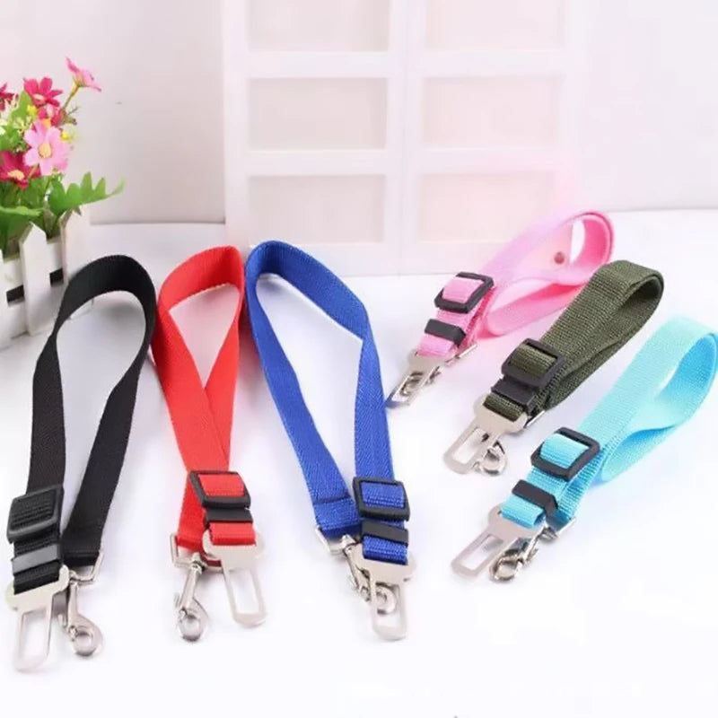 Dog Car Seat Belt – Adjustable Nylon Vehicle Safety Harness